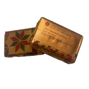 Vintage Avon Tasha Perfumed Soap Country Christmas 3oz. Bar 1982 NWT 2bars